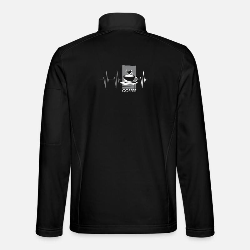 puls Kaffee Herzschlag Cafe Illustration Symbol Unisex Softshelljacke