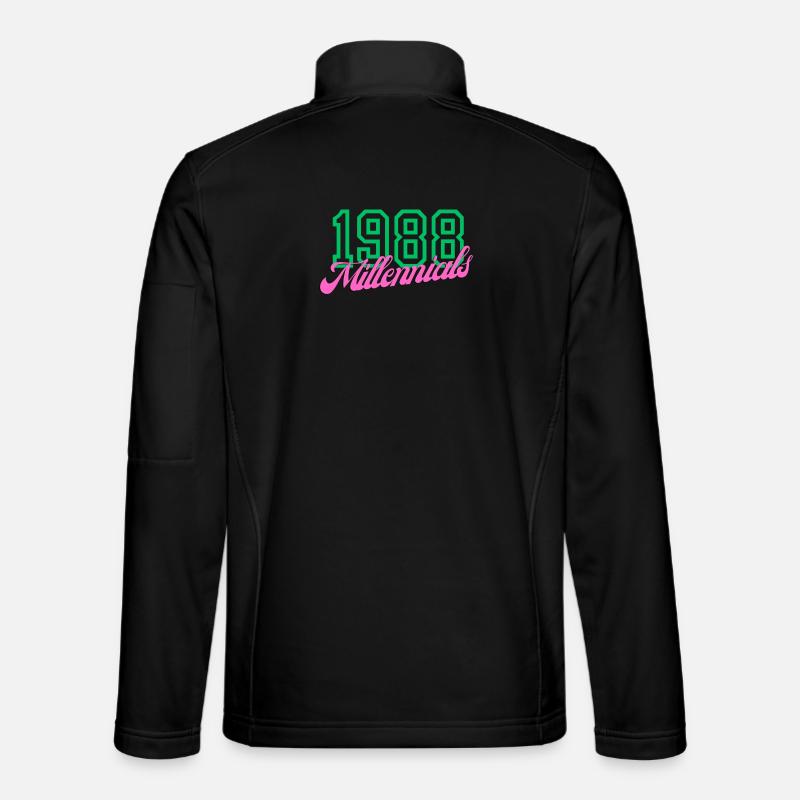 1988 Millennial Digital Keynote Design - Unisex Softshell Jacket - black