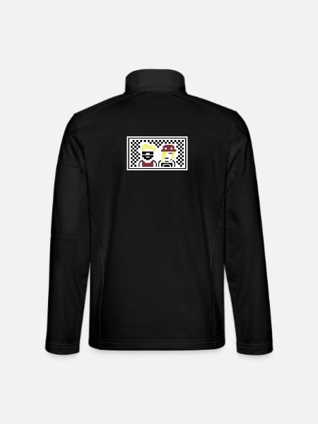PETSCII: the band band - Unisex Softshelljacke - Schwarz - Hinten