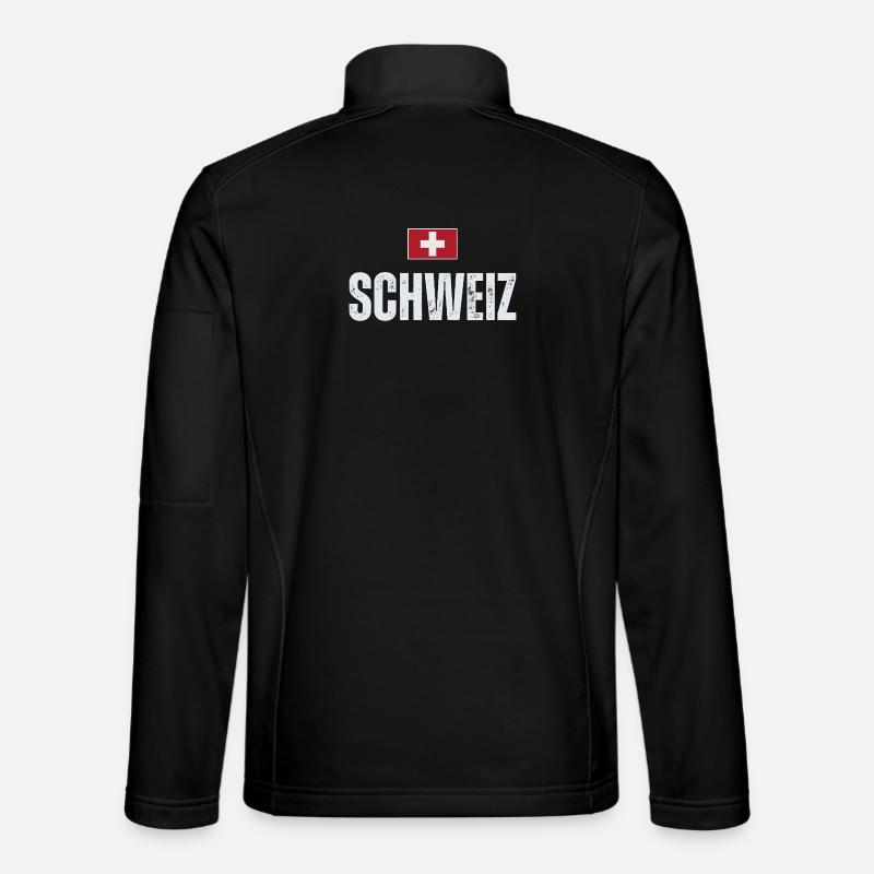 Schweizer Flagge, Schweizer Patriot - Unisex Softshelljacke - Schwarz