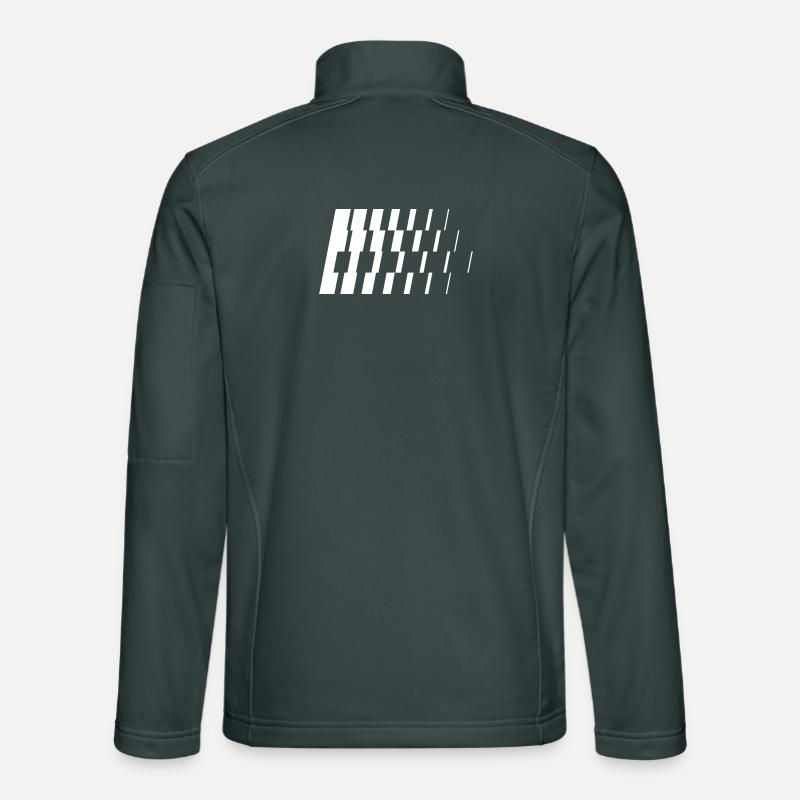 Monochrome Diagonal Slashes Unisex Softshell Jacket