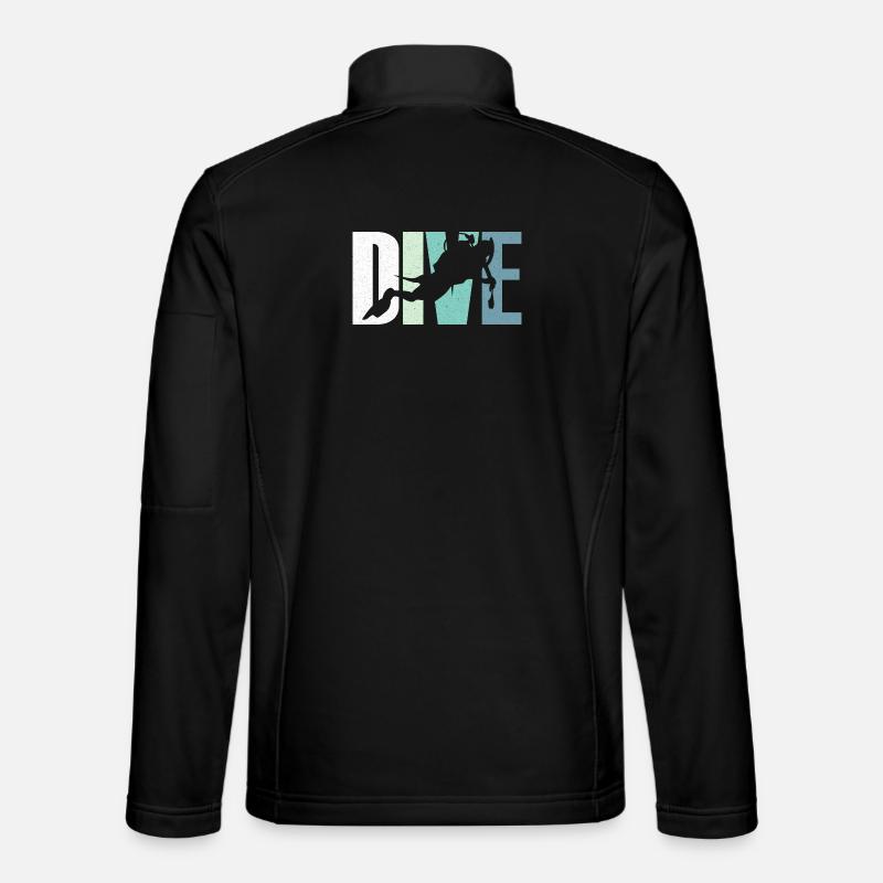 Diving diver - Unisex Softshell Jacket - black
