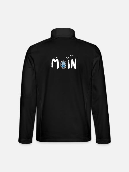 Moin Leuchtturm - Unisex Softshelljacke - Schwarz