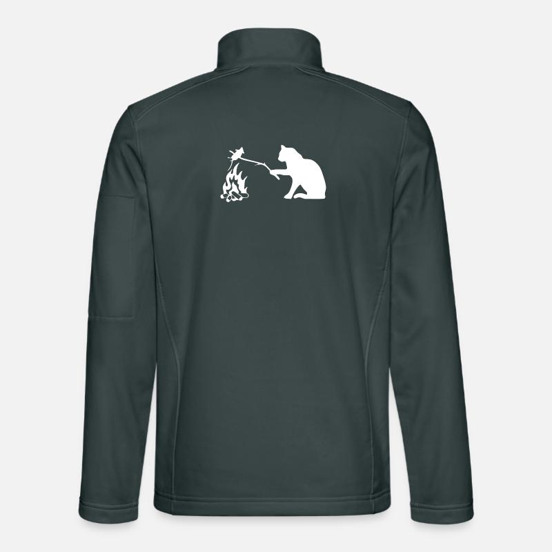 Silent Observer Cat by Campfire Unisex Softshell Jacket