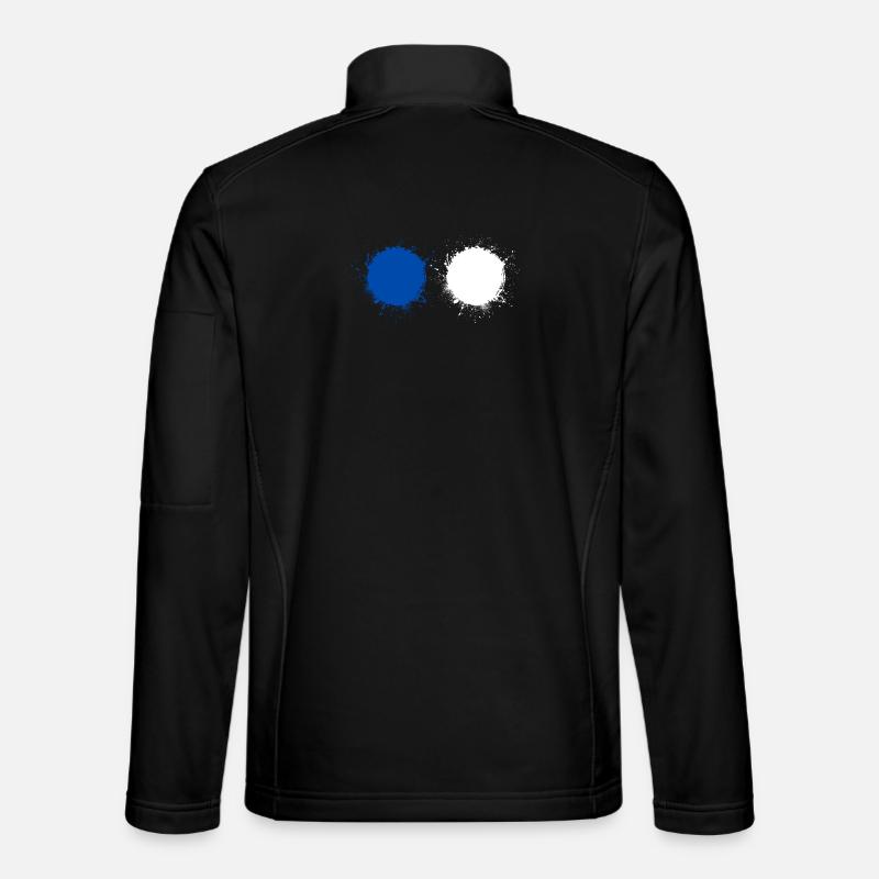 Blue White - Unisex Softshell Jacket - black