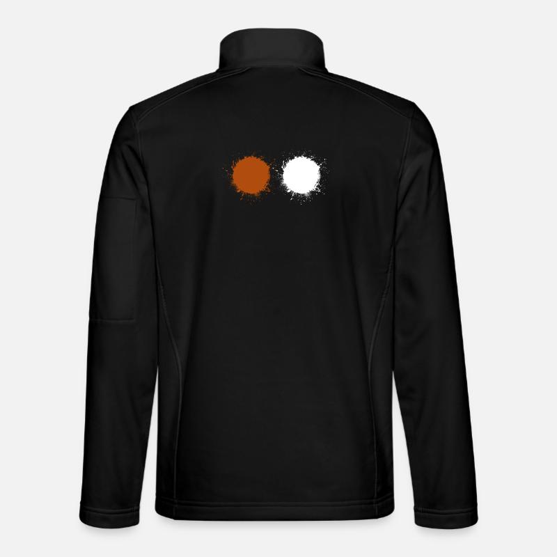 Braun Weiß Unisex Softshelljacke