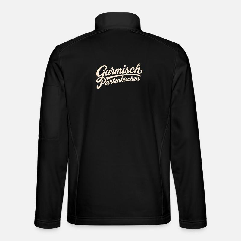 Garmisch-Partenkirchen lettering - Unisex Softshell Jacket - black
