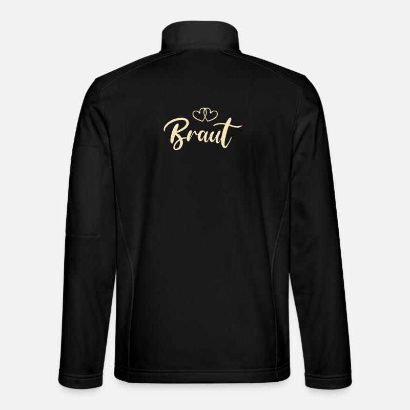 Braut Herzschrift Design - Unisex Softshelljacke - Schwarz