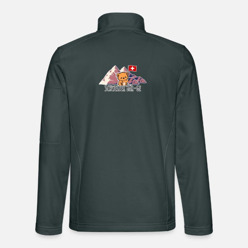 Les montagnes suisses, euh, les ours ! Petit ours suisse mignon Veste en tissu softshell Unisexe