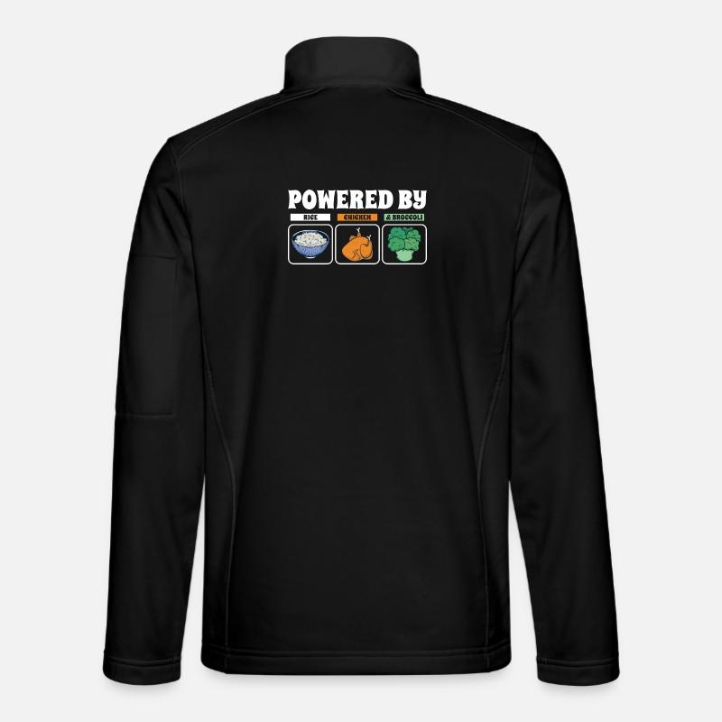 Propulsé par Rice Chicken Broccoli - Veste en tissu softshell Unisexe - noir