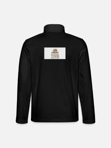 Natürlich Sixpack Kühlschrank Spruch - Unisex Softshelljacke - Schwarz - Hinten