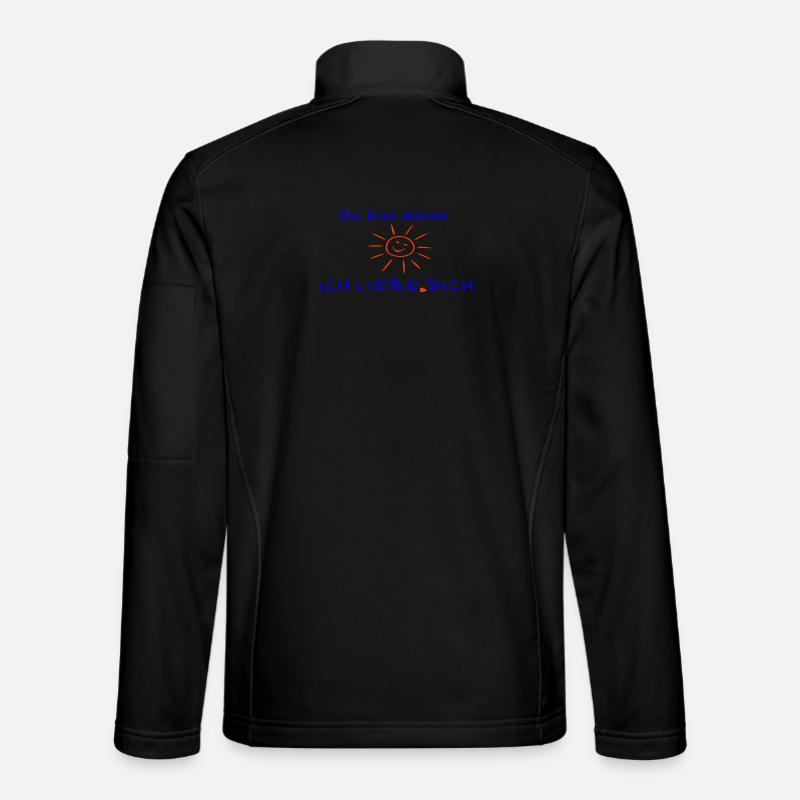 du bist meine Sonne - Unisex Softshelljacke - Schwarz