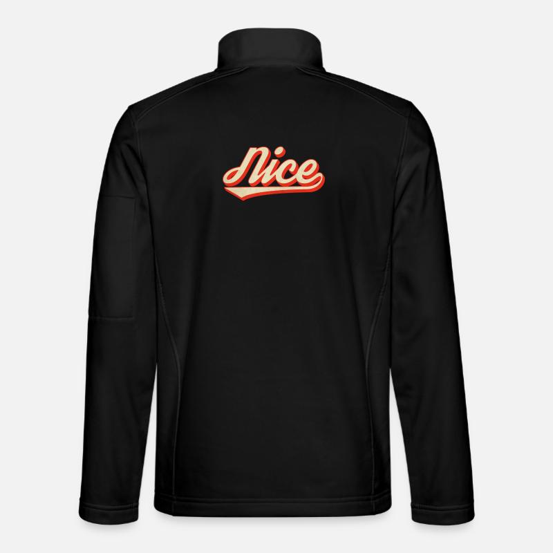 Nice Retro Lettering - Unisex Softshell Jacket - black