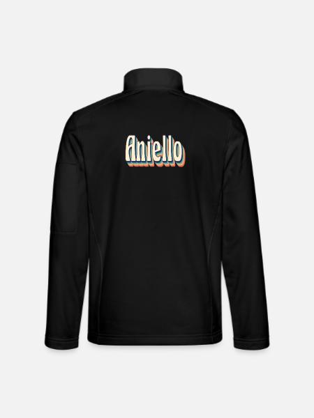 Aniello t-shirt retro vintage t-shirt gift - Unisex Softshell Jacket - black - Back