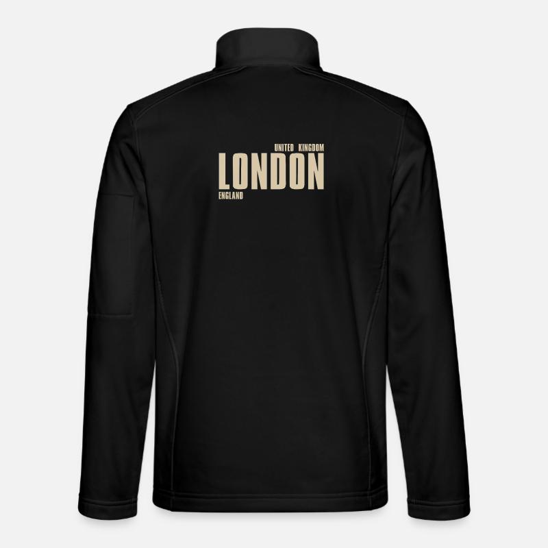 London Retro Typography - Unisex Softshell Jacket - black