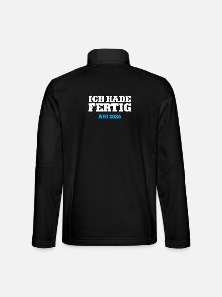 J’AI TERMINÉ LE LYCÉE 2026 DIPLÔME DE FIN D’ÉTUDES SECONDAIRES LE 26 - Veste en tissu softshell Unisexe - noir - Dos