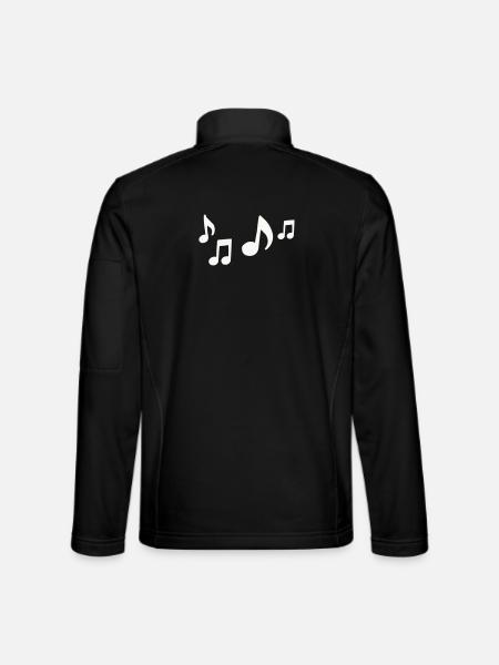 Flow of notes silhouette - Unisex Softshell Jacket - black