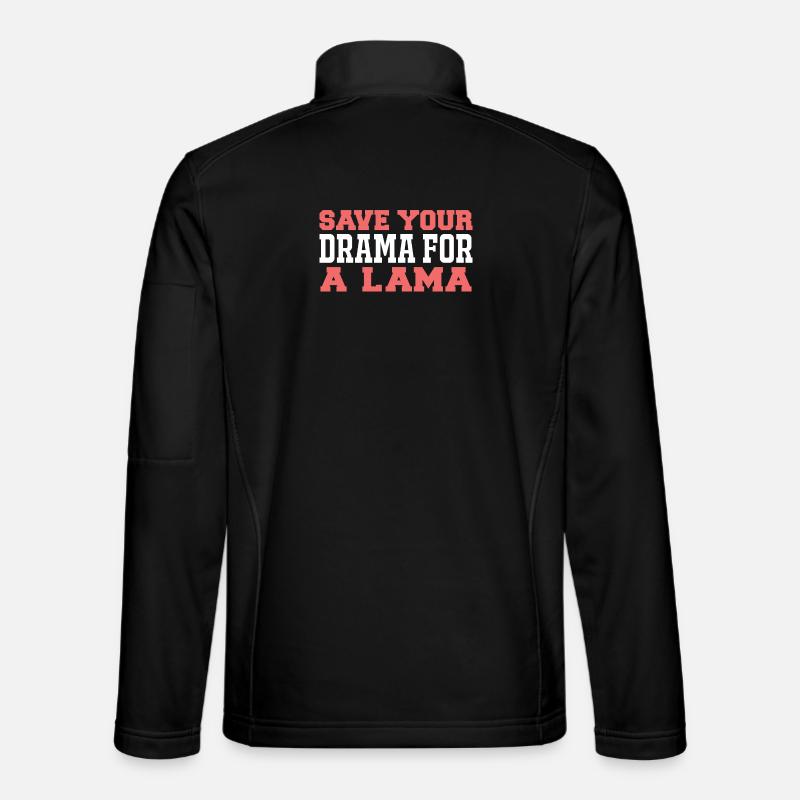 Épargne-toi du drame à un lama - Veste en tissu softshell Unisexe - noir