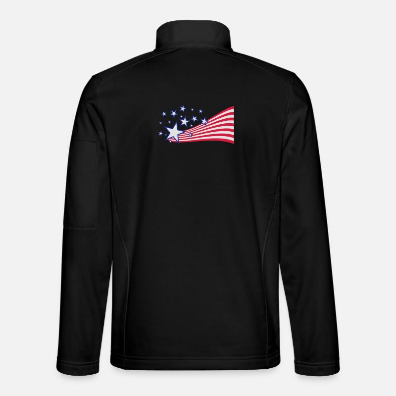 USA Flagge - Unisex Softshelljacke - Schwarz