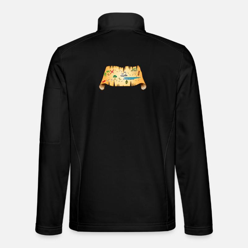 alte Schatzkarte auf antiken Pergament Unisex Softshelljacke