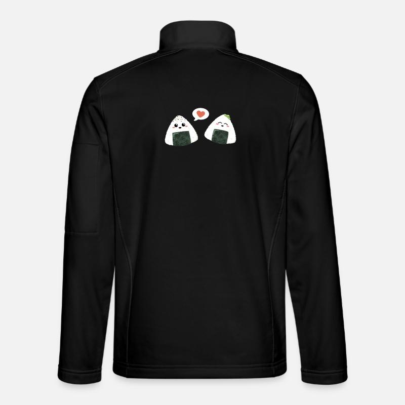 Onigiri Pärchen Liebe - Unisex Softshelljacke - Schwarz