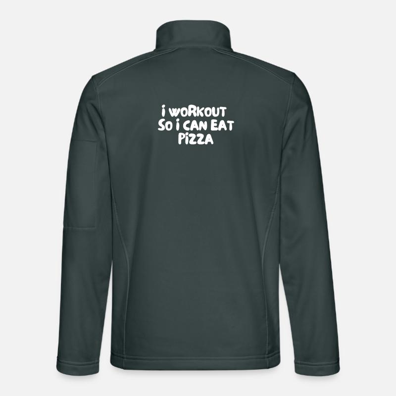 Ich trainiere, um Pizza essen zu können Unisex Softshelljacke