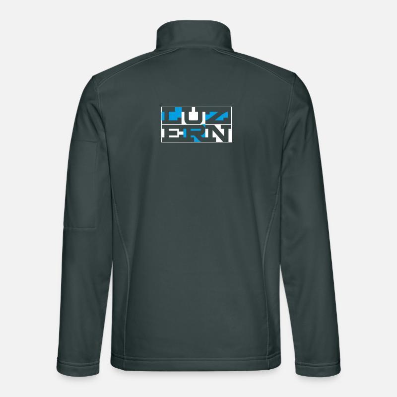 Lucerne Geometric Wordmark Unisex Softshell Jacket
