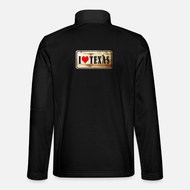 I love Texas - Unisex Softshell Jacket - black