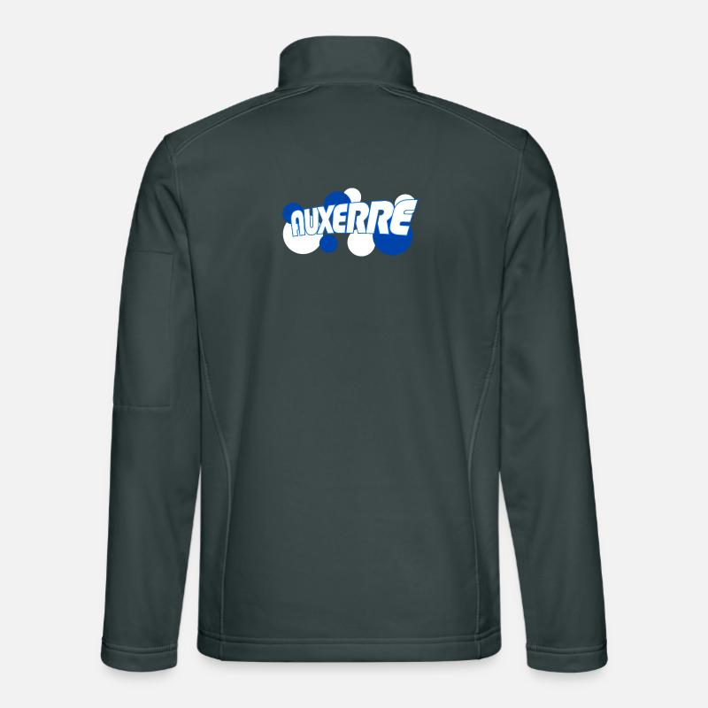 Auxerre Retro Typo Bleu Veste en tissu softshell Unisexe