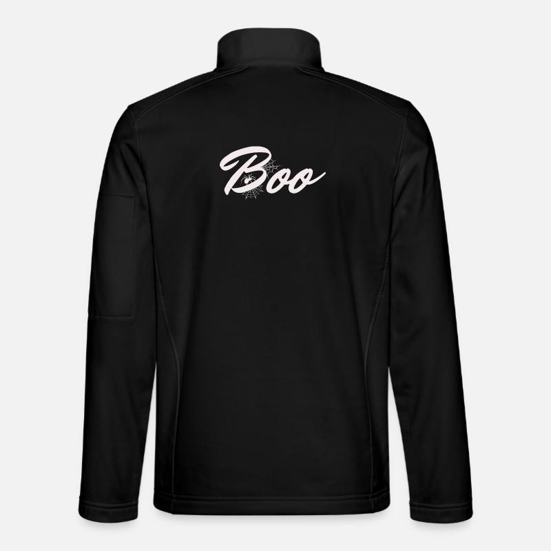 Boo Halloween Spider Web Lettrage - Veste en tissu softshell Unisexe - noir