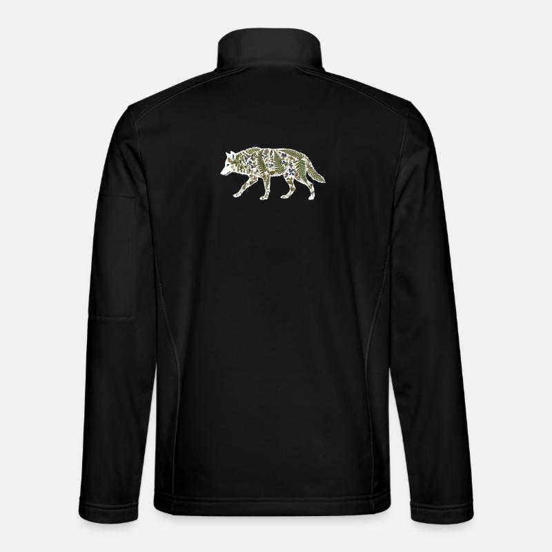 wolf-botanical - Unisex Softshelljacke - Schwarz