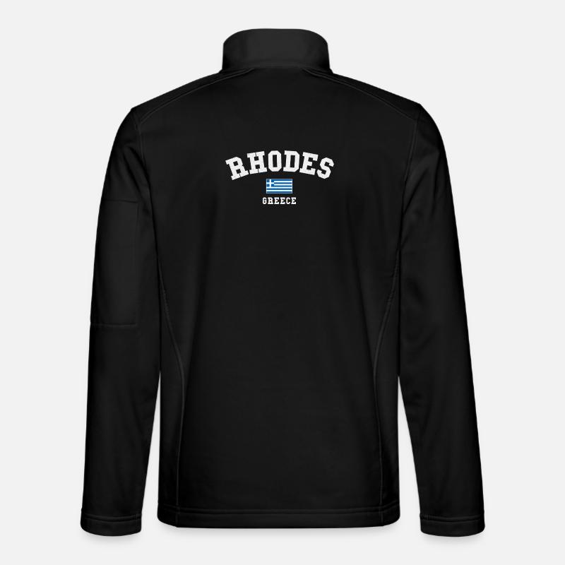 Rhodes Greece Flag Design - Unisex Softshell Jacket - black