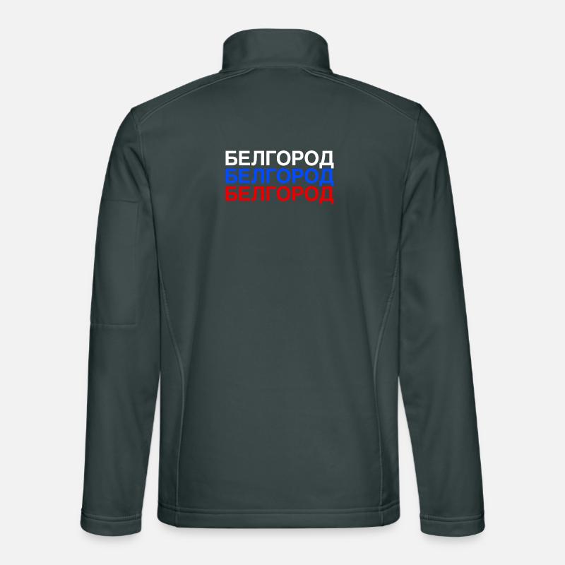 BELGOROD Russie Drapeau cyrillique Veste en tissu softshell Unisexe