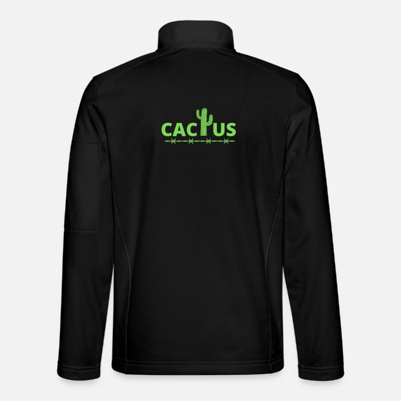cactus, humorous cactus - Unisex Softshell Jacket - black