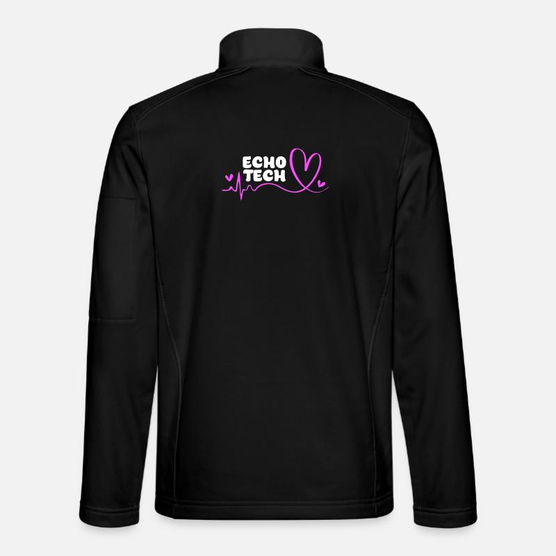 Cardiography Cardiogram - Unisex Softshell Jacket - black