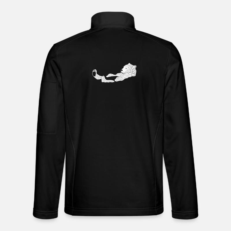 Eisbär, der Schwimmer - Unisex Softshelljacke - Schwarz