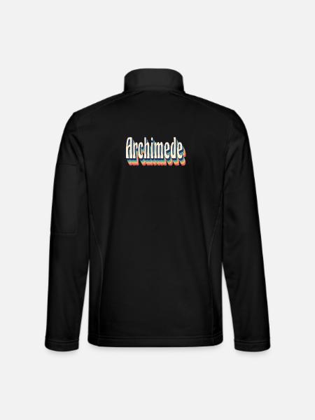 Vintage Retro Archimede T-Shirt Gift T-Shirt - Unisex Softshell Jacket - black - Back