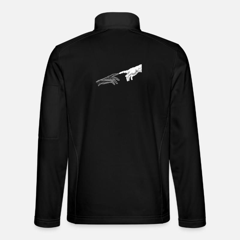 Fractal Hands Reach - Unisex Softshell Jacket - black