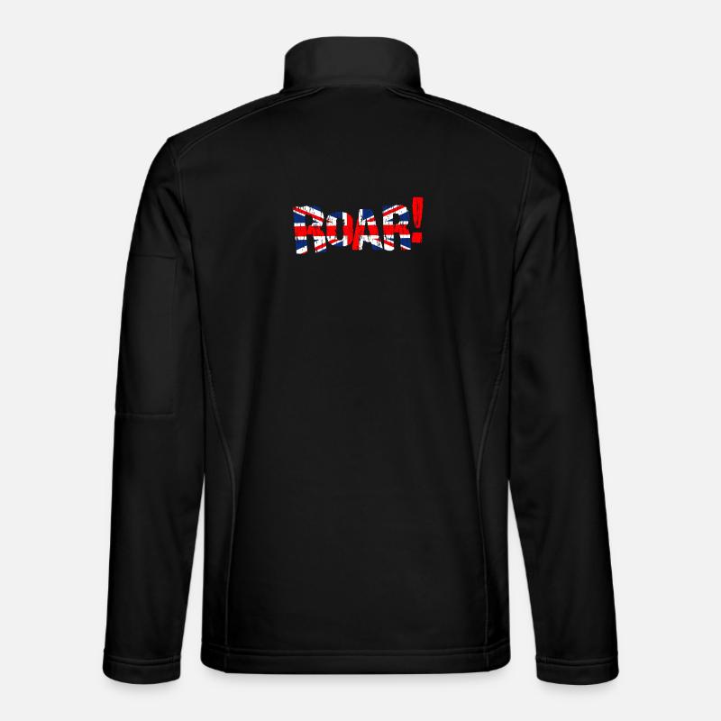 ROAR Royaume-Uni Drapeau du Royaume-Uni - Veste en tissu softshell Unisexe - noir