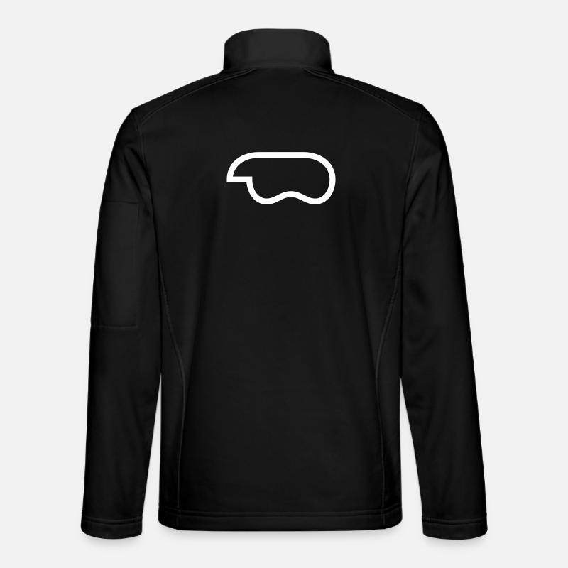 controller-outline-weiss - Unisex Softshelljacke - Schwarz