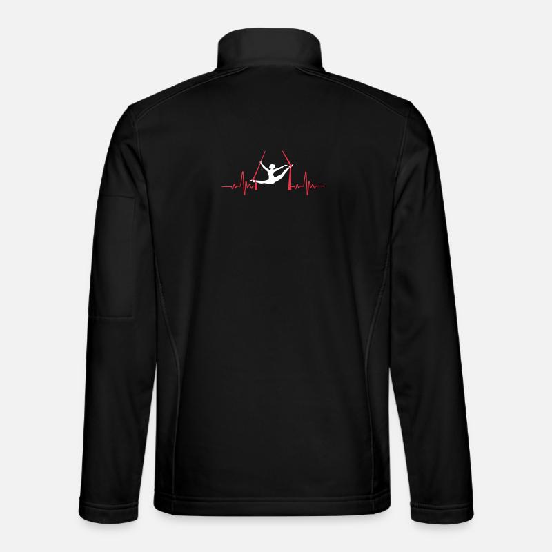 Luftseide in einem Herzschlag-Hemd - Unisex Softshelljacke - Schwarz