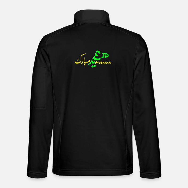 Eid Mubarak Grün Gold - Unisex Softshelljacke - Schwarz