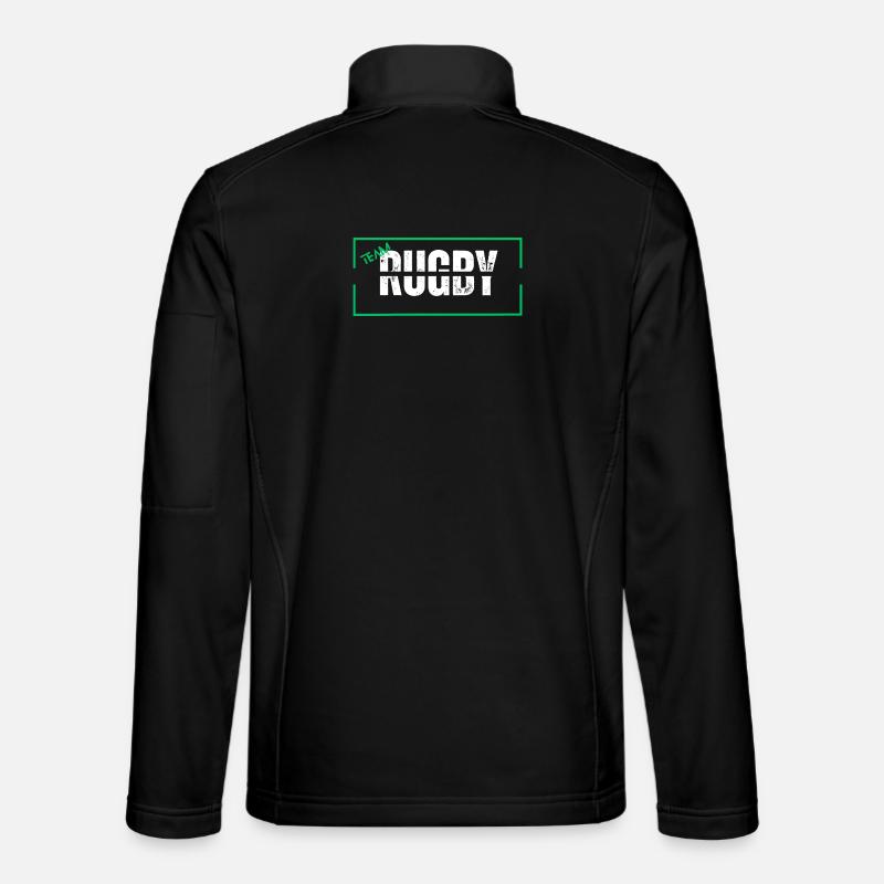 Team rugby green - Unisex Softshell Jacket - black
