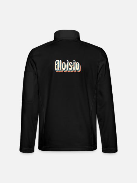 Vintage Retro Aloisio T-Shirt Gift T-Shirt - Unisex Softshell Jacket - black - Back