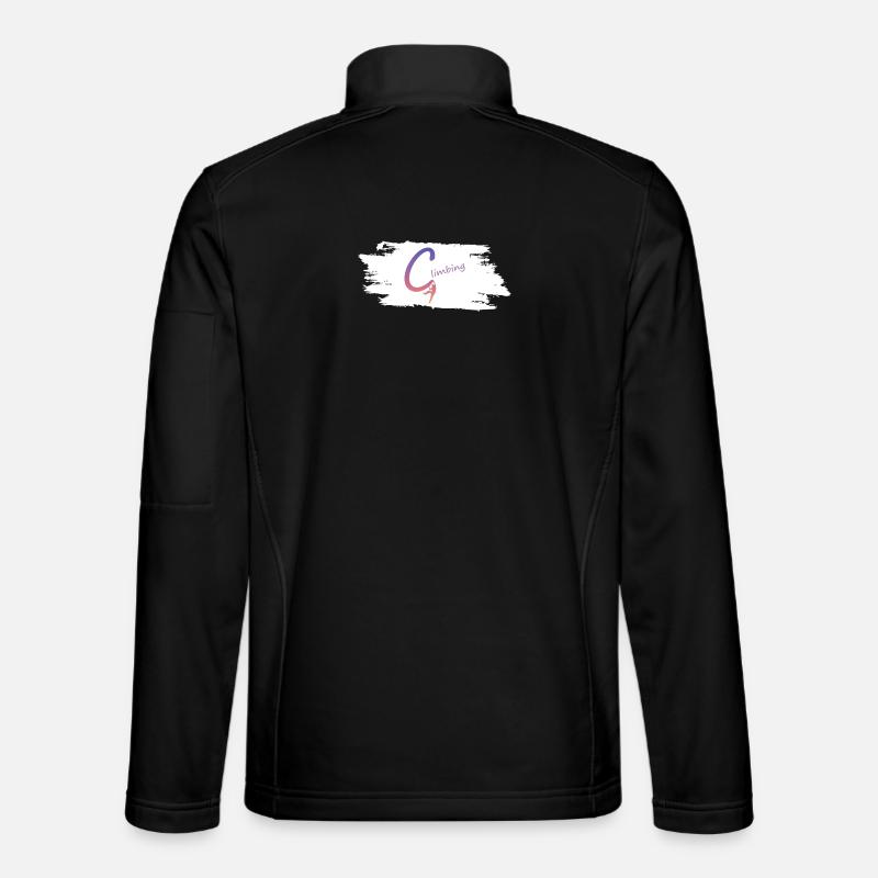 Climbing Logo Gradient - Unisex Softshell Jacket - black