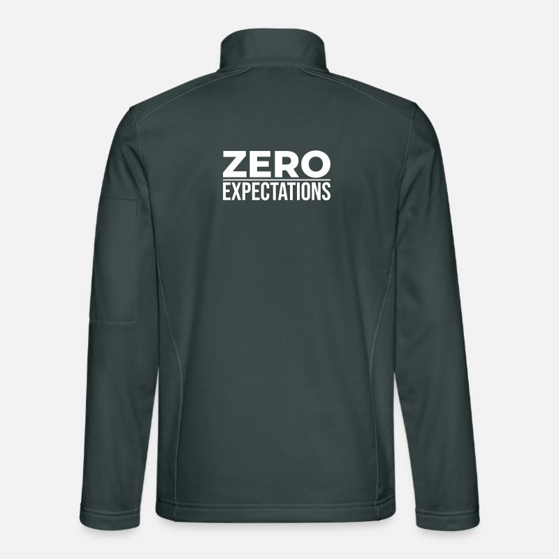 Zero Expectations – Minimal Statement Unisex Softshell Jacket