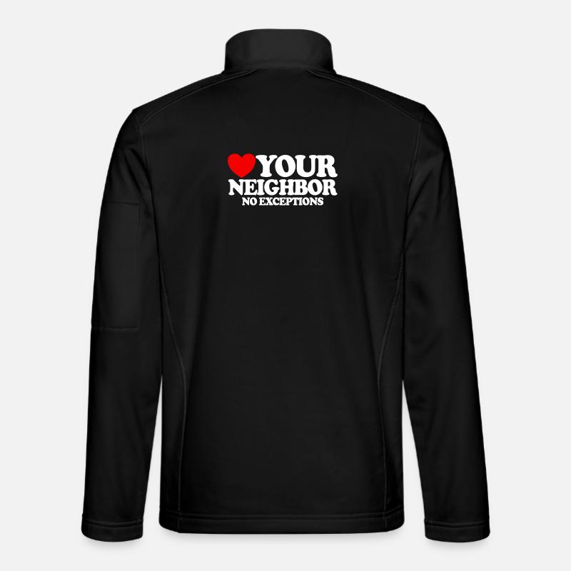 Liebe deinen Nächsten – ohne Ausnahme. Christliche - Unisex Softshelljacke - Schwarz