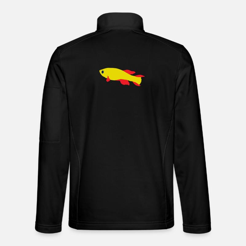 Killifish Red and Yellow Unisex Softshell Jacket
