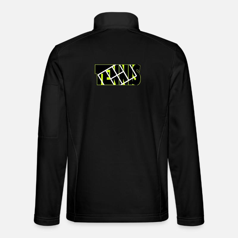 TENNIS Neon Grid Overlay - Unisex Softshell Jacket - black