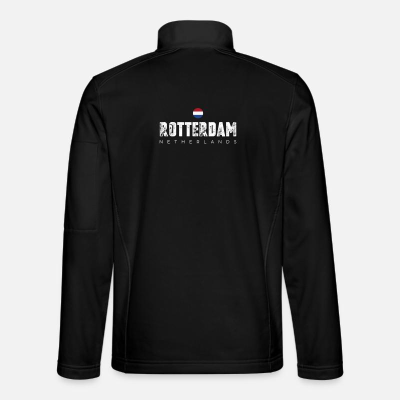 Rotterdam Bold City Emblem - Unisex Softshelljacke - Schwarz